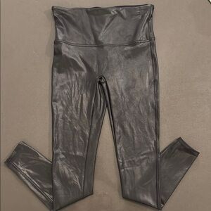 Spanx Black Faux Leather Leggings